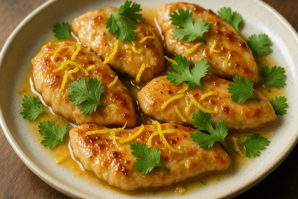 20250824 2257 poulet citronné gourmand simple compose 01k3f180p0fmebc472yqvr77m0